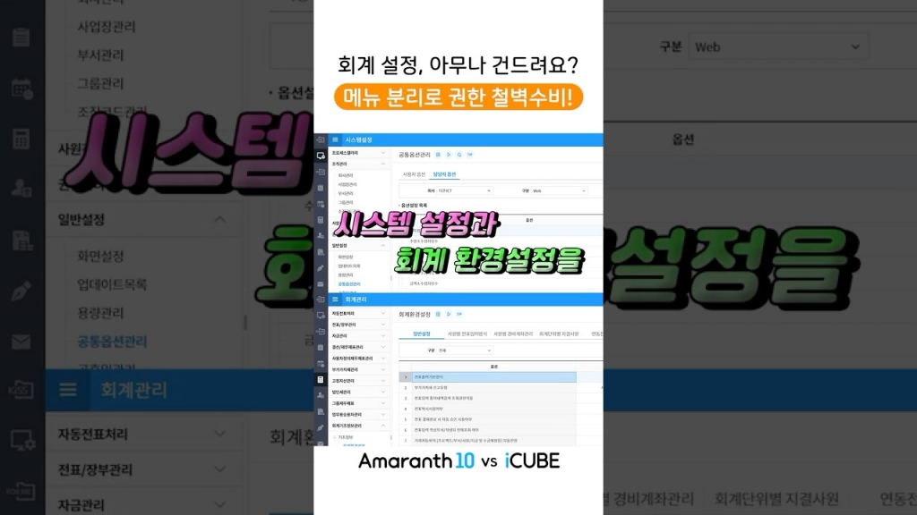 [Amarnath10] 시스템설정 vs 회계설정, 왜 섞어 쓰세요? 